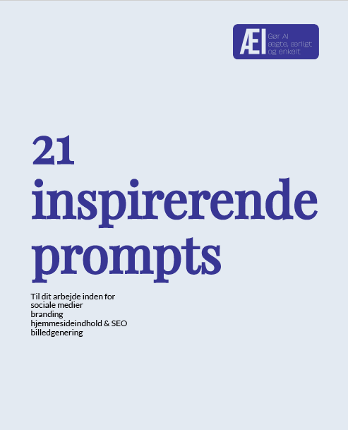 Forsiden af samlingen 21 inspirerende prompts